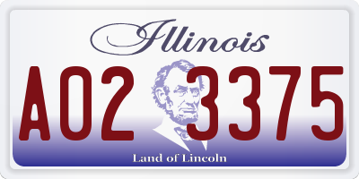 IL license plate A023375