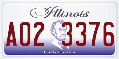 IL license plate A023376