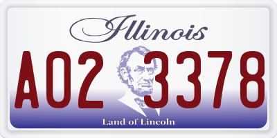IL license plate A023378