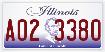 IL license plate A023380
