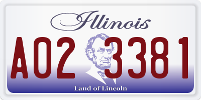 IL license plate A023381