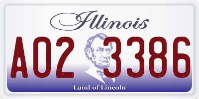 IL license plate A023386