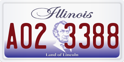 IL license plate A023388