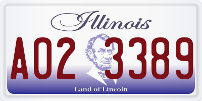 IL license plate A023389