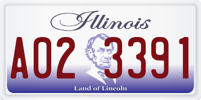 IL license plate A023391