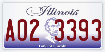 IL license plate A023393