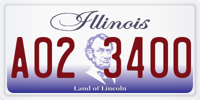 IL license plate A023400