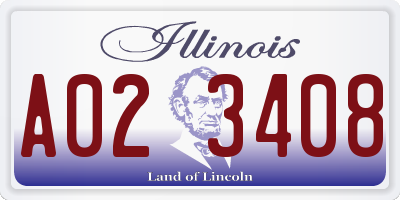 IL license plate A023408
