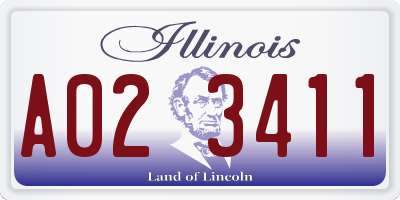IL license plate A023411