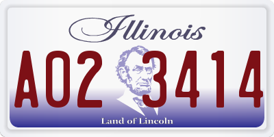 IL license plate A023414