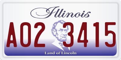 IL license plate A023415