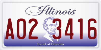 IL license plate A023416