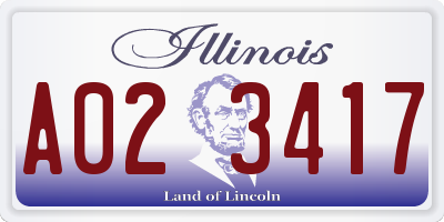 IL license plate A023417