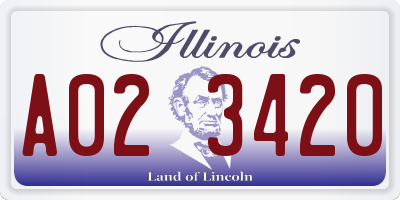 IL license plate A023420