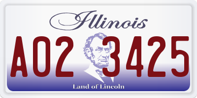 IL license plate A023425