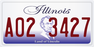 IL license plate A023427