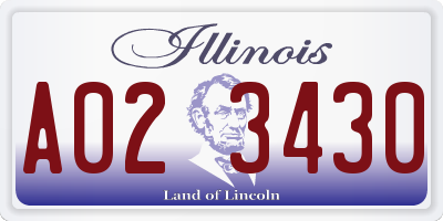 IL license plate A023430