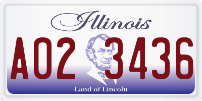 IL license plate A023436