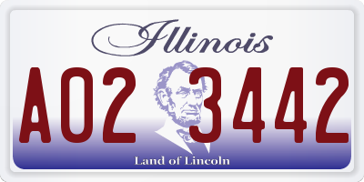IL license plate A023442