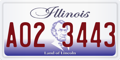 IL license plate A023443