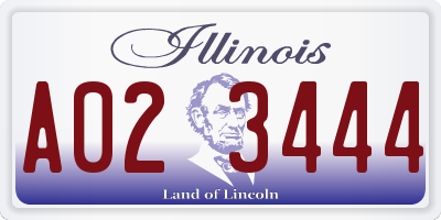 IL license plate A023444