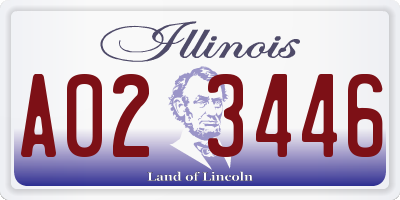 IL license plate A023446