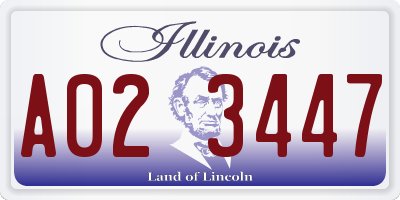 IL license plate A023447