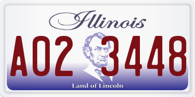 IL license plate A023448