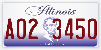 IL license plate A023450
