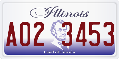 IL license plate A023453
