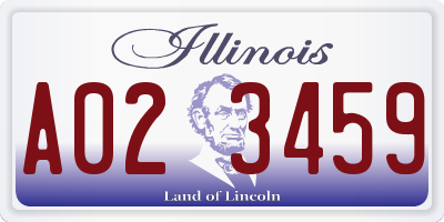 IL license plate A023459