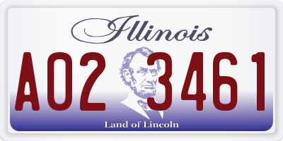 IL license plate A023461