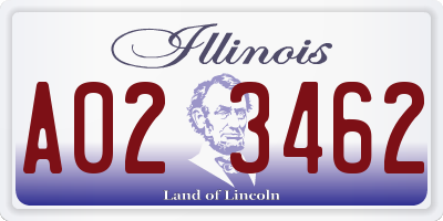 IL license plate A023462