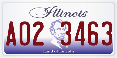 IL license plate A023463