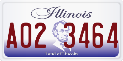 IL license plate A023464