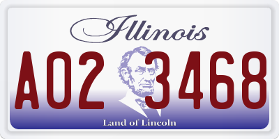 IL license plate A023468