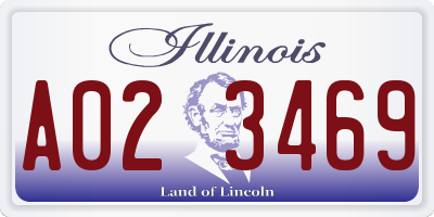 IL license plate A023469