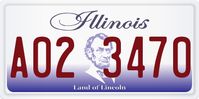 IL license plate A023470