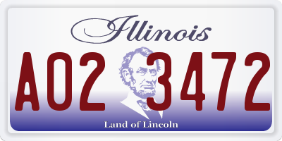 IL license plate A023472