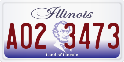 IL license plate A023473