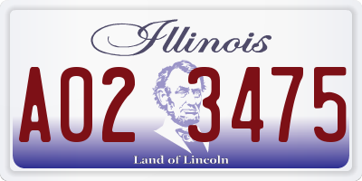 IL license plate A023475