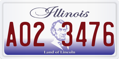 IL license plate A023476