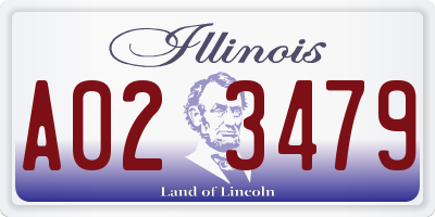IL license plate A023479