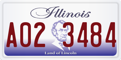 IL license plate A023484