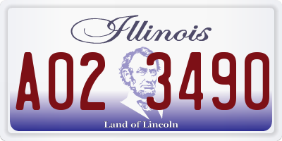 IL license plate A023490