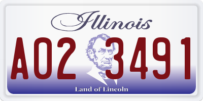 IL license plate A023491