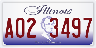 IL license plate A023497