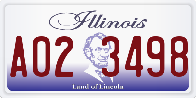 IL license plate A023498