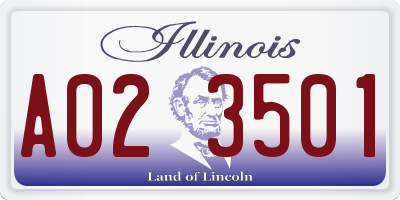 IL license plate A023501