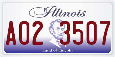 IL license plate A023507